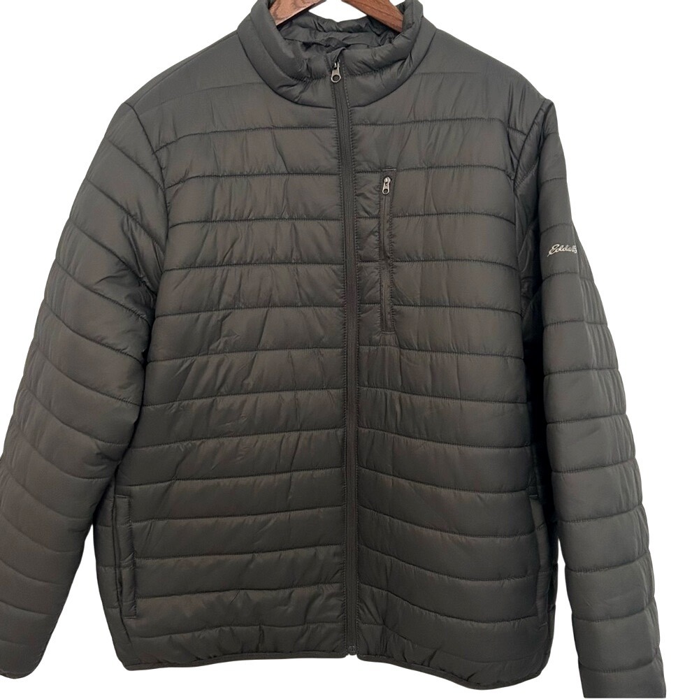 Eddie‎ Bauer Mens XL Dark Gray Winter Puffer Coat Jacket EB001928 NWOT